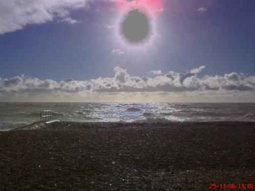 Brighton storm - This photo came out a little weird but I kind of like it