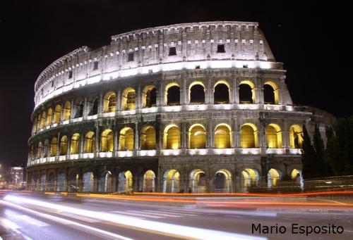 my city - night vision of the coloseum in my city