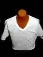 v neck t shirt - picture in response to a t shirt question. this is a white t shirt on a torso form for display