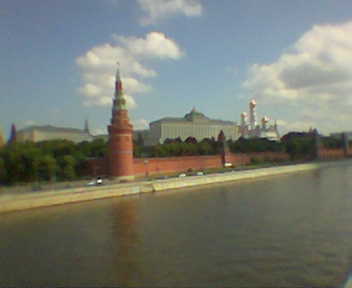 the kremlin - from across the river i had this shot of the kremlin using a mobile phone