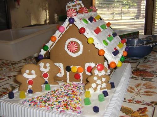 gingerbread house - This is the one that we made for Christmas 2005.