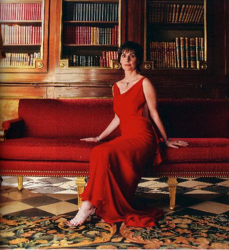 Enya in Red Dress - Beautiful Enya on Red Dress