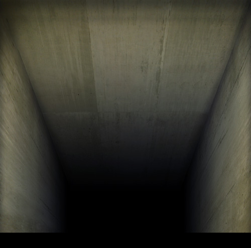 Stupid elevator - silly pic...painted elevator hollow, scaring the hell out of a guy for no reason.