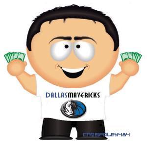 Mavs Fan - Cartoon mavs fan with money in hand!