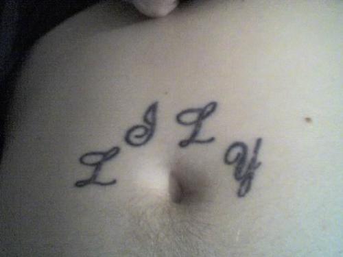 hubbys tat - this is my hubbys tat of our daughter's name