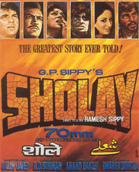 Sholay poster !!!!!! - The biggest film ever by Bollywood !!!!!