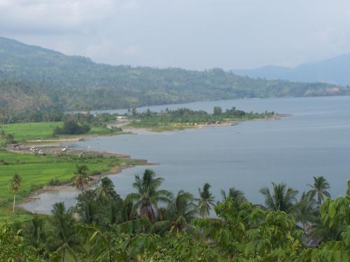 on the way to bengkulu - somewhere in sumatra, a beautiful lake