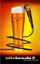 singing - beer glass with microphone. It's karaoke night.