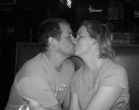 Husband and I kissing - Guess what we do when there are no children around?