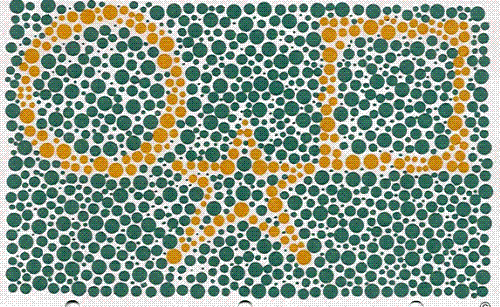 The test for the color blind - See if you are color blind! Try to find a circle, star, and/or square on the Demonstration Card 