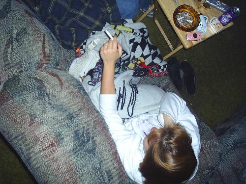 chillin - me on the couch
