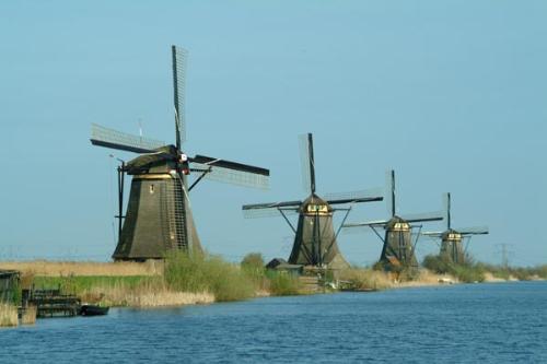 line of Windmills, Kinderdijk - Kinderdyke, Hollan - line of Windmills, Kinderdijk - Kinderdyke, Holland, Netherlands