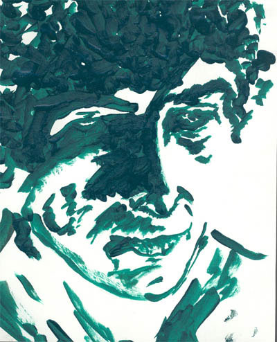Bob Dylan 2 - Another painting of mine of a musician whose words in particular I like a lot.