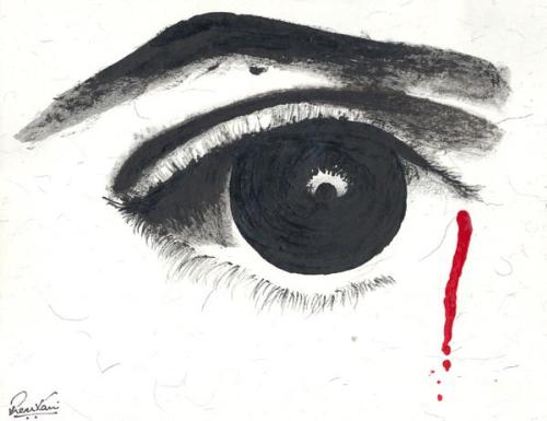 unshed tears - This is a painting I did to be the visual of a poem of mine titled: unshed tears.