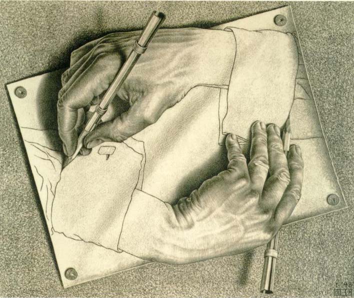Drawing hands...
