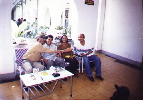 My mom and me - This is my pic, with my mom and the brother of my dad. My dad was dead.