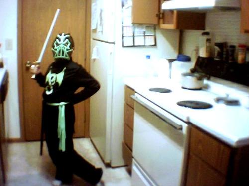 Hakim as a Ninja! - Anything with a sword and hes happy!