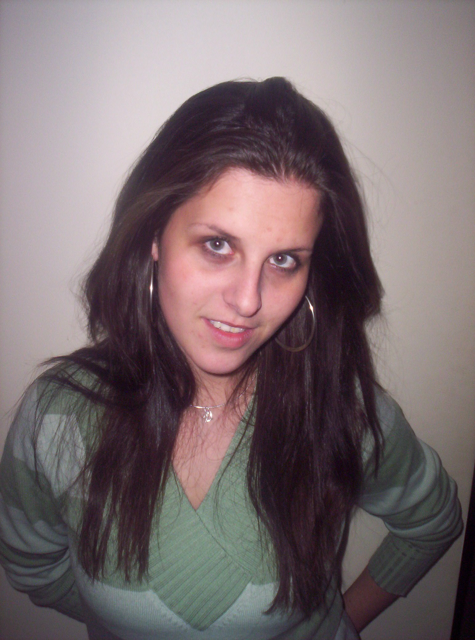 Me, myself and I - This is a picture of me that Scott took at my 21st birthday. Since that photo was taken I have cut my hair... :( I think I look a little strange and washed out and gothic in this picture but thats okay. I was half tanked anyway lol... All good, the top I am wearing in the photo was given to me for that birthday by Scott's aunty tash and uncle steve, its like my fave top ever...