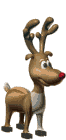 Happy Holidays! - this is a picture of rudolph the red nose reindeer.  with a red nose.