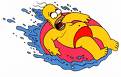 tubing - homer on an inner tube