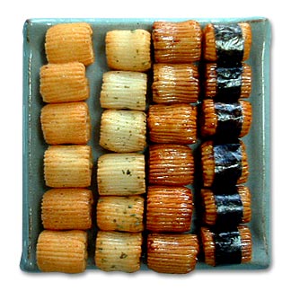 RICE CRACKER :) - I love rice cracker! my favorite seasoning is soy sauce based rice cracker with nori :)