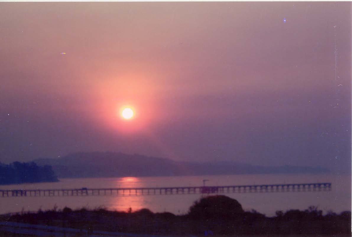 Day Fire sunrise Sept. 2006 - There was a huge, huge fire in California last month and although fires destroy everything in their path, sometimes we receive some beautiful outcomes from disaster as well.  This sunrise is definetly one of them.  Absolutly breath taking!
