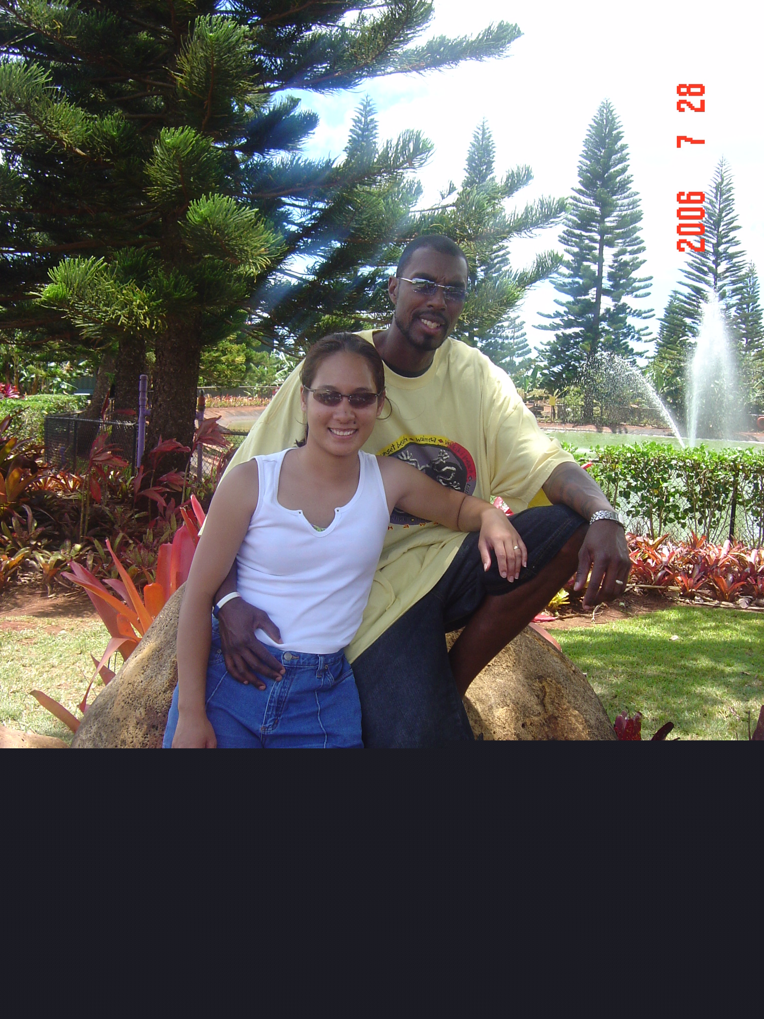 Me and You - Me and my husband at the Dole Plantation on Oahu.