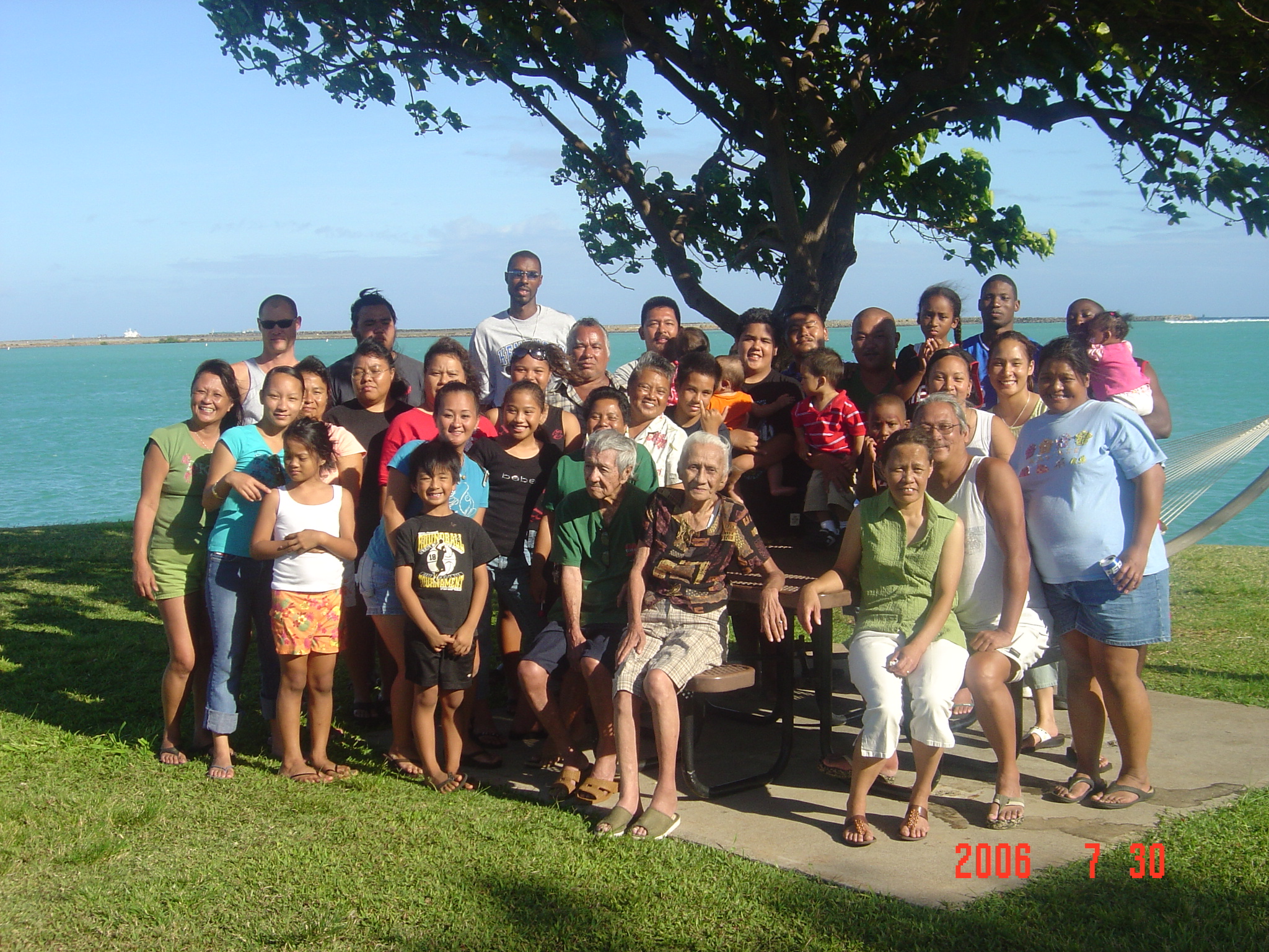 Part of my Family - This picture was taken at Foster's Point at Hickam AFB, Hawaii.