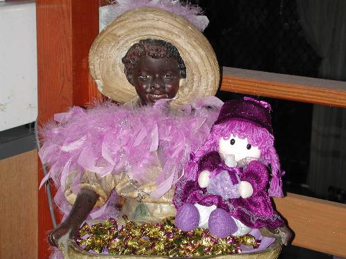 Penelope With My Black Boy Statue - Penelope with my Mums black boy statue. Penelope With My Black Boy Statue - Penelope with my Mums black boy statue.