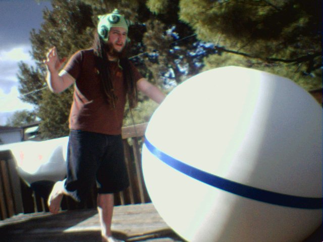 Steve as the Prince of All Cosmos - This is my silly boyfriend wearing his Katamari Damacy hat and posing as the Prince of All Cosmos.