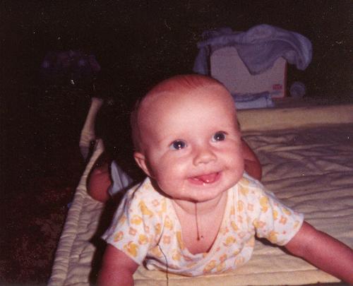 Baby Me - This is me as a baby.  A drooling baby.  Cute or gross depending on your stance.