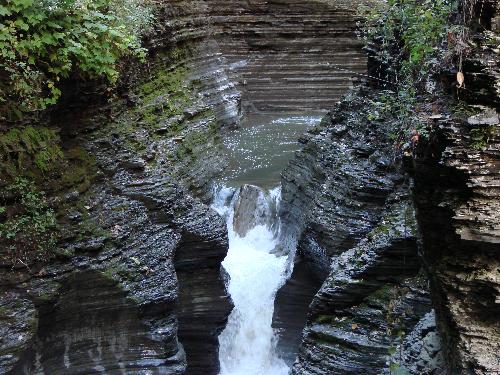 Watkins Glen, NY - Picture of Waterfall in Watkins Glen State Park