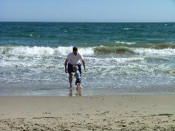 Daddy and Son - My husband and son playing at the beach.