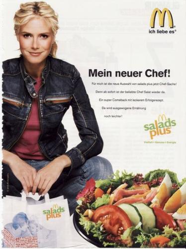 Salad at McDonald&#039;s - Heidi Klum in a Danish McD&#039;s advert