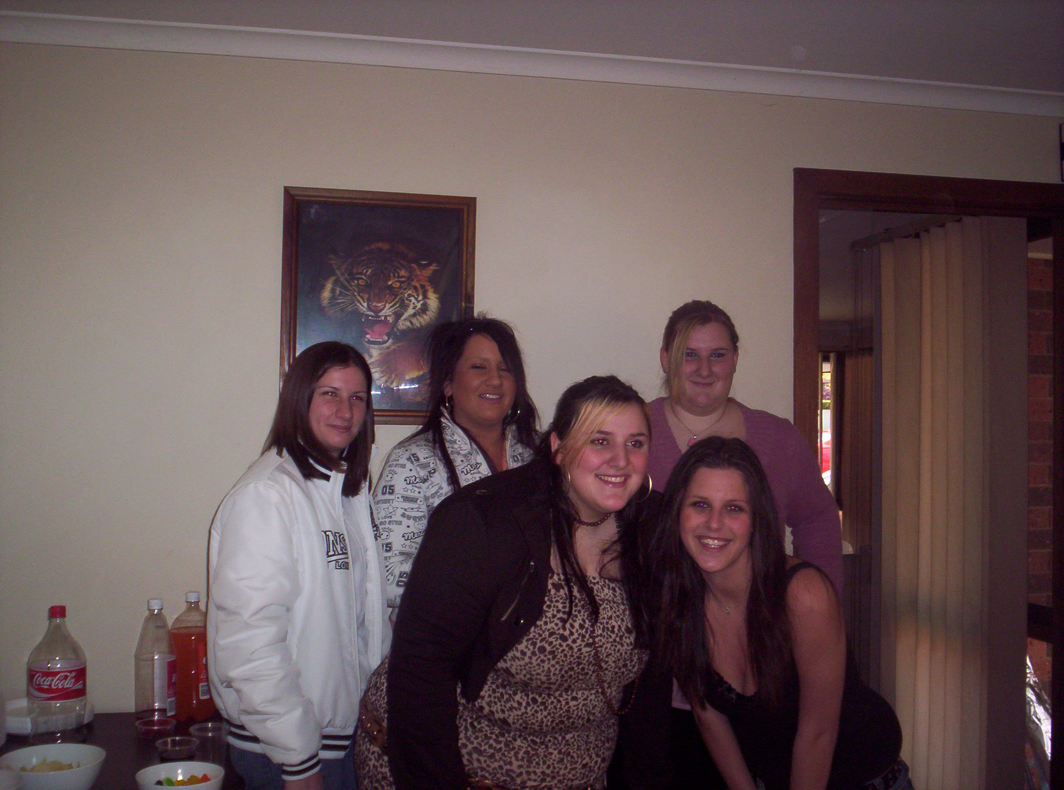 Some of my friends and I - This is a photo of some of my friends, Kirra, Brooke, Rebecca, Bianca and I, taken at my 21st birthday party. It was such a great day and it was so good to share such a special occassion with all my family and close friends. I really enjoyed the day and got sooo many cool presents :D