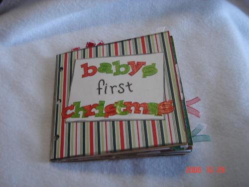 Custom Baby&#039;s First Christmas Album - paper bag album cover - made for Babys First Christmas