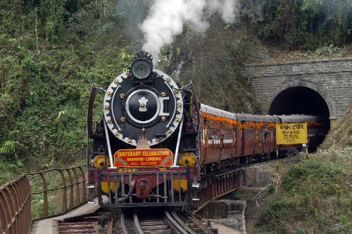 steam train at assam - few of the steam trains in a assam hilltrack,india