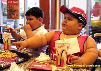 Morbidly Obese child - Morbidly Obese child that eat's McDonalds supersize meals every day.