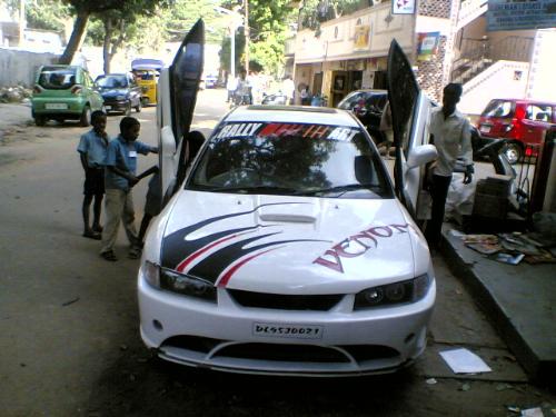 My car - This is how it looks from front...the open door...did you like it guys...