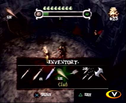 MediEvil - MediEvil http://www.gamespot.com/ps/adventure/medievil/index.html Sony's MediEvil takes place in a fictional Gallowmere, relaying the legend of a one Sir Daniel Fortesque. At one time, Sir Dan was Gallowmere's most esteemed knight, until he died fending off the evil sorcerer Zarok's battalion. As the fable goes, Sir Dan's demise wasn't of the heroic proportions of, say, William Wallace, but the king put on the big spin (for national security) and documented history as such. Well, Zarok didn't die back then, and now his magic brings Dan back accidentally, and incidentally, around the time that Zarok feels his new army of evil dead and plug-uglies is prepared to go at it once again. So, as Sir Dan, you're given a second chance to save the land, if you can live up to your own weighty reputation.