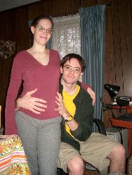 Us when we were pregnant with our first baby