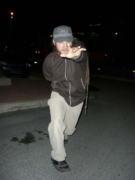 This is me. - I am standing on the Trans-Canada Highway somewhere between Ontario and Nova Scotia.