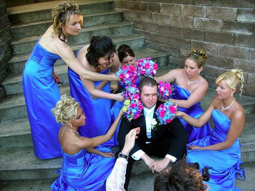 My husband and my bridesmaids! - My husband and my bridesmaids at the River Walk after our wedding!