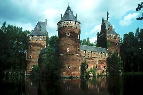 belgium - Just outside Brussels, the castle at Beersel is an empty shell, but no less evocative of the violent era of its origins. It is surrounded by a moat, with a triangular shape and large defensive towers at each corner. The origins of the castle date to the twelfth century, although most of it was built in the fourteenth century.