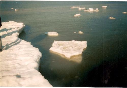 the ice melting - no more skying on the sea