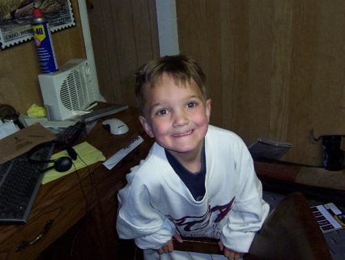 My Grandson - Now who could resist a loving face like that only because I do not allow disobedience.  We have a blast together.