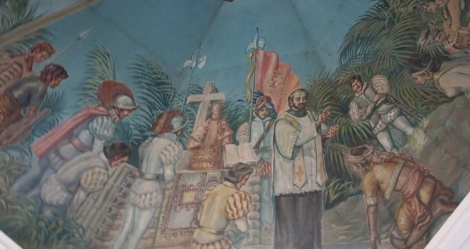 Magellans shrine - Ceiling art painting of Magellans Cross Shrine