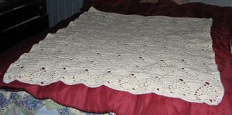 Pic of a Pineapple Afghan - This isn't a good pic, but it is of a pineapple afghan I made for my father and stepmother last year for Christmas.