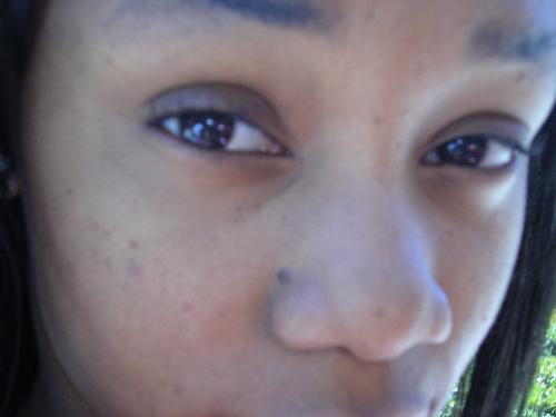 Look into my eyes - In this pic, I was playing with the camera, and I snapped the picture, After that I ran into my screen door, lol