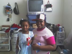 My Sister and Baby Cousin - Cousin is getting ready for church